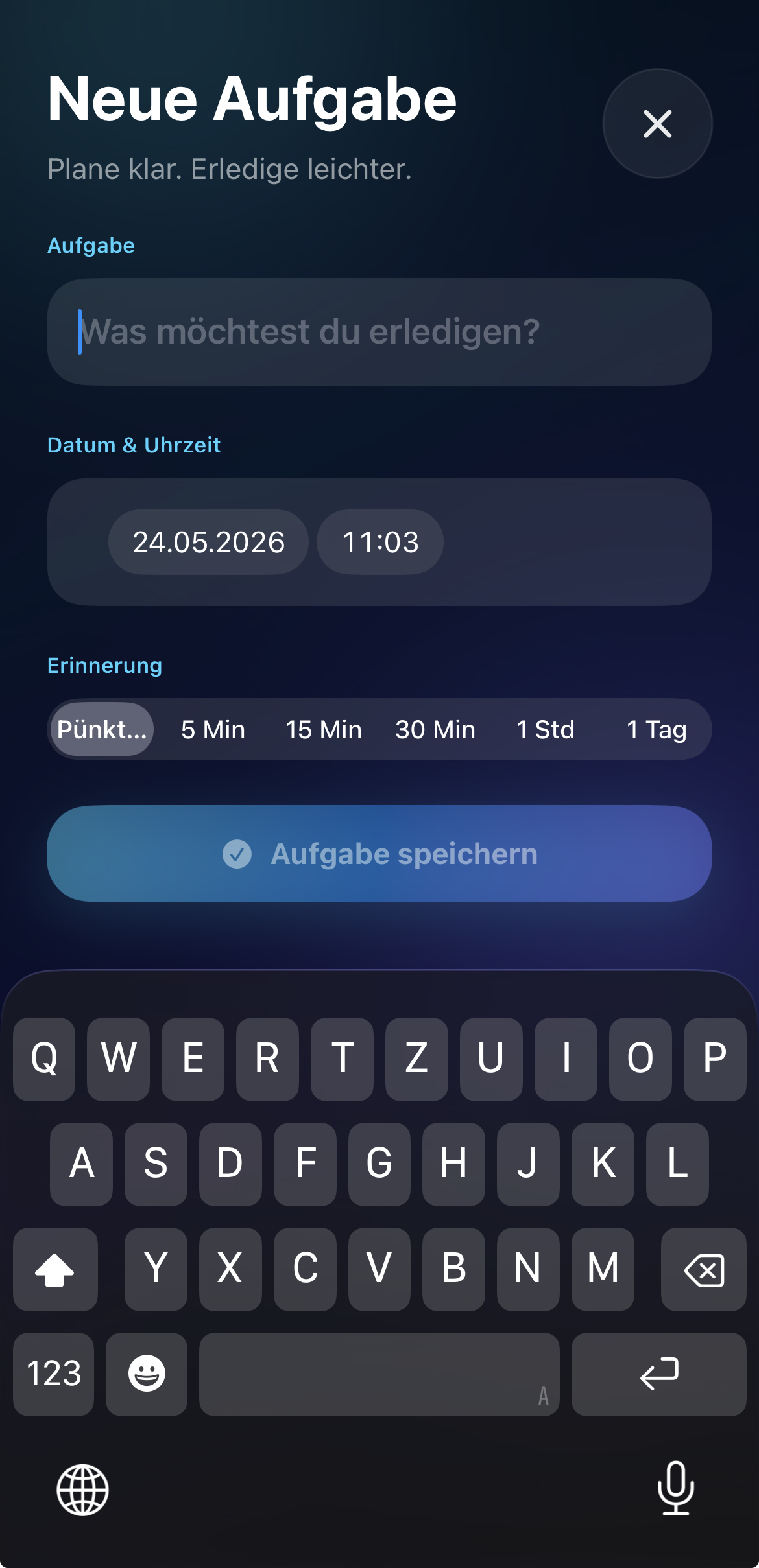 NexDay Aufgaben Fortschritt